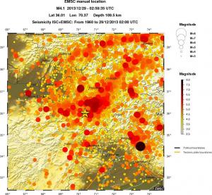 regional magnitude historical seismicity