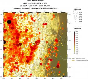 regional magnitude historical seismicity