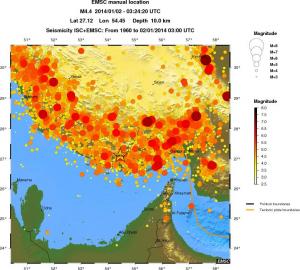 regional magnitude historical seismicity