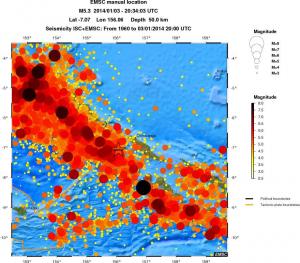 regional magnitude historical seismicity