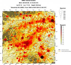 regional magnitude historical seismicity