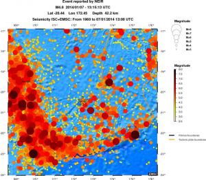 regional magnitude historical seismicity