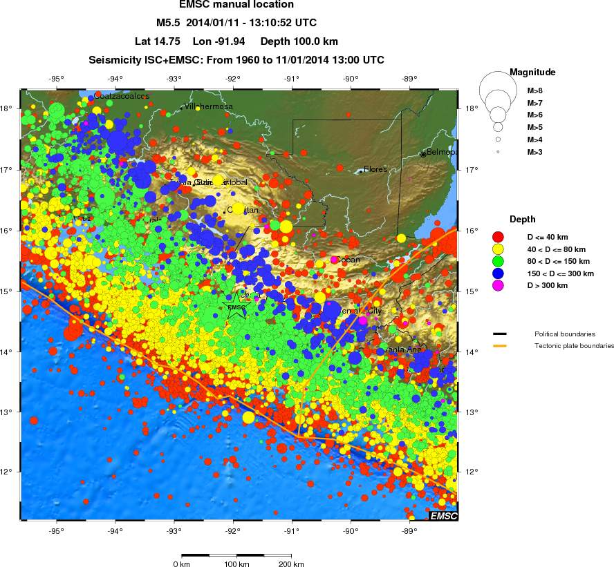 regional historical seismicity