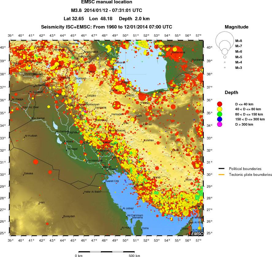 wide historical seismicity