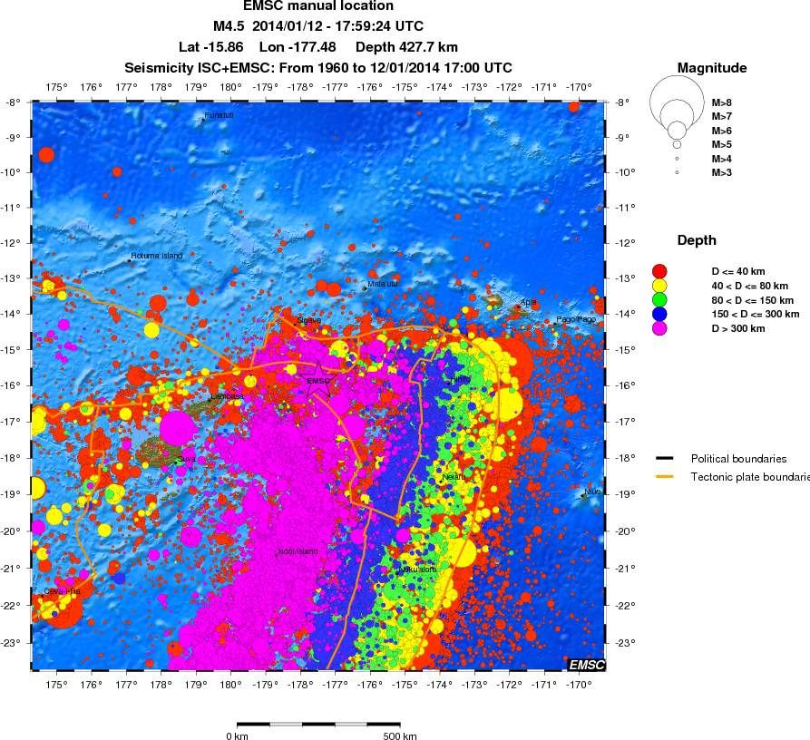 wide historical seismicity