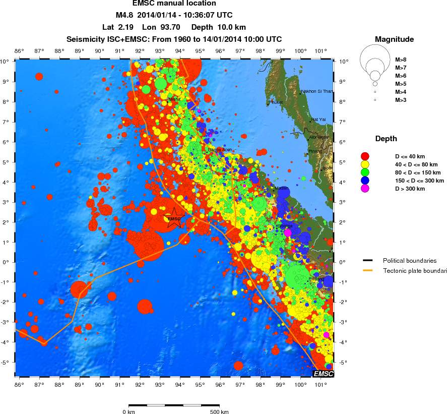 wide historical seismicity