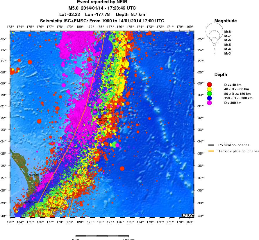 wide historical seismicity