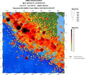regional magnitude historical seismicity