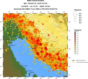 regional magnitude historical seismicity
