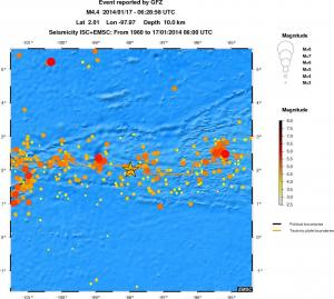 regional magnitude historical seismicity