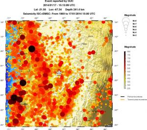 regional magnitude historical seismicity