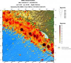 regional magnitude historical seismicity