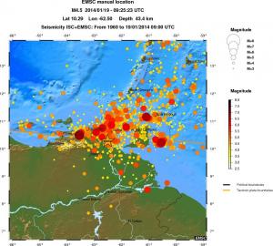 regional magnitude historical seismicity