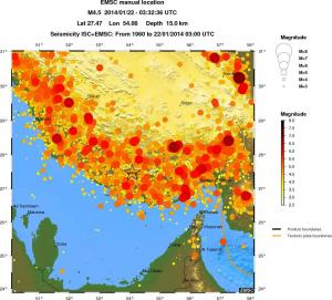 regional magnitude historical seismicity