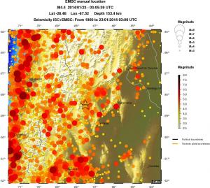 regional magnitude historical seismicity