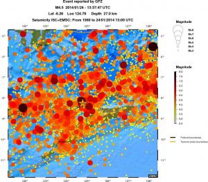 regional magnitude historical seismicity