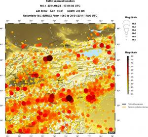 regional magnitude historical seismicity