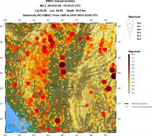regional magnitude historical seismicity