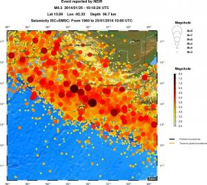 regional magnitude historical seismicity