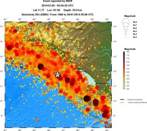 regional magnitude historical seismicity