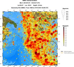 regional magnitude historical seismicity