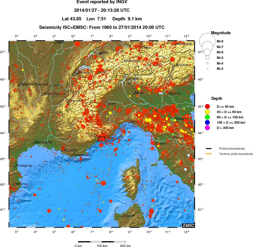 regional historical seismicity