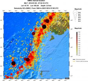 regional magnitude historical seismicity