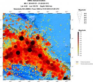 regional magnitude historical seismicity