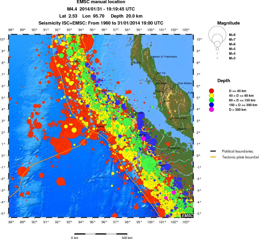 wide historical seismicity