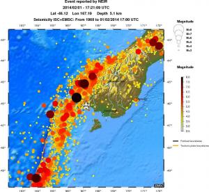 regional magnitude historical seismicity