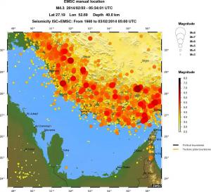 regional magnitude historical seismicity