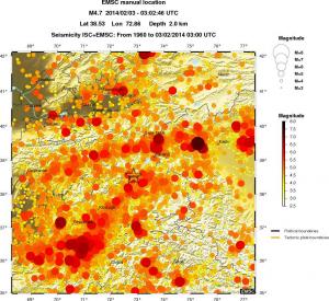 regional magnitude historical seismicity