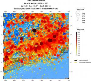 regional magnitude historical seismicity