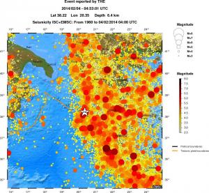 regional magnitude historical seismicity