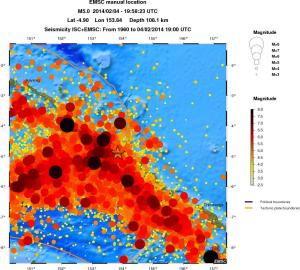 regional magnitude historical seismicity