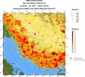 regional magnitude historical seismicity