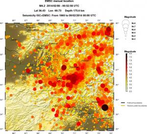 regional magnitude historical seismicity