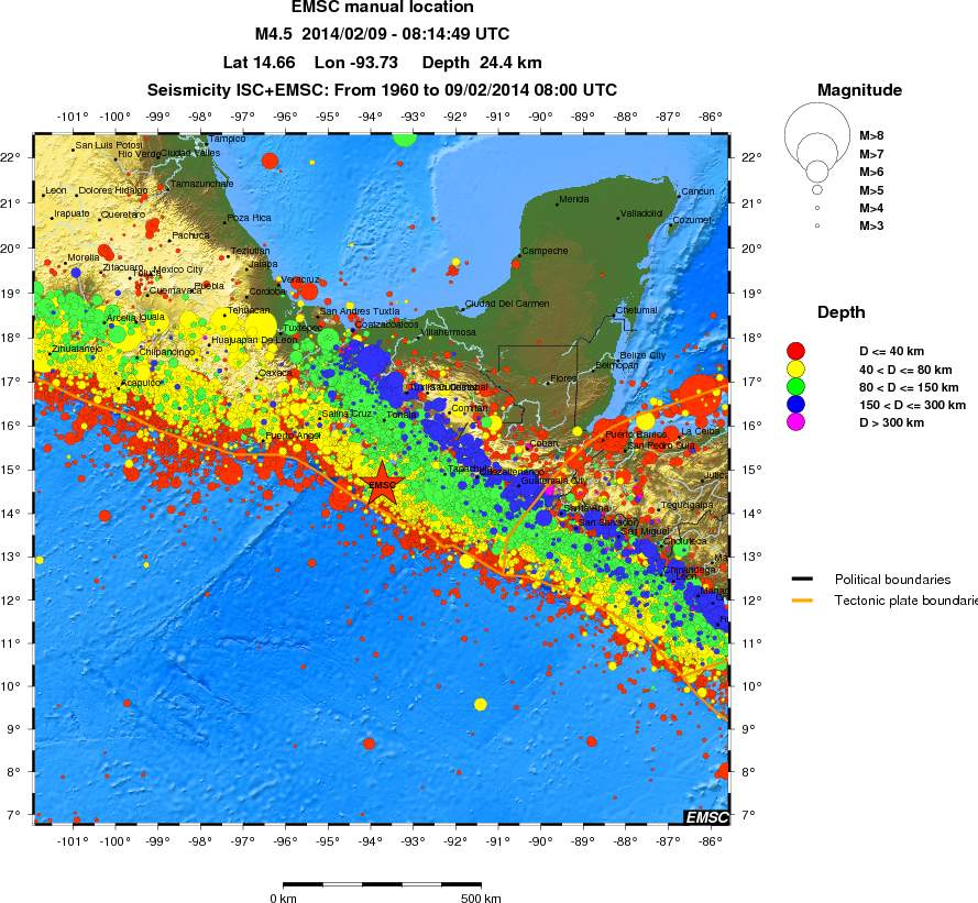 wide historical seismicity