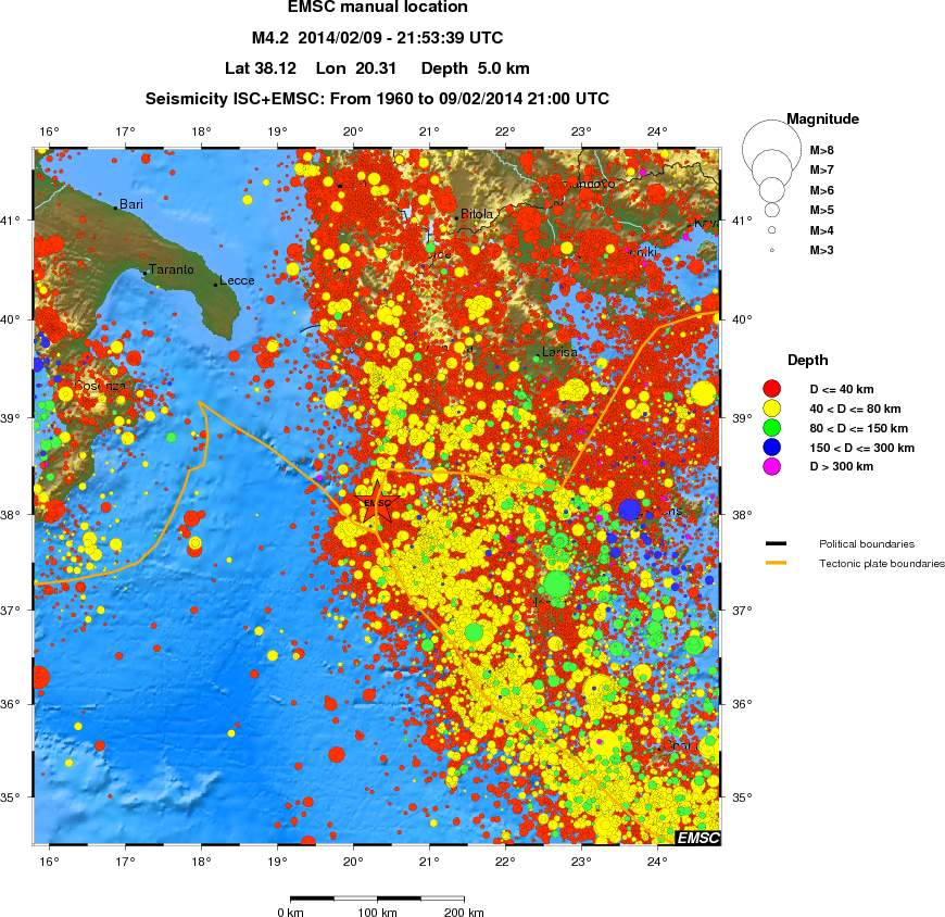 regional historical seismicity
