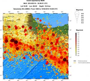 regional magnitude historical seismicity