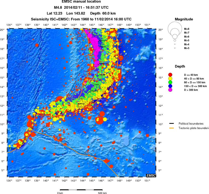 wide historical seismicity