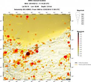 regional magnitude historical seismicity
