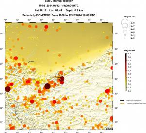 regional magnitude historical seismicity