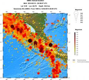 regional magnitude historical seismicity