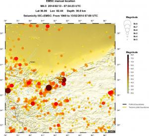 regional magnitude historical seismicity