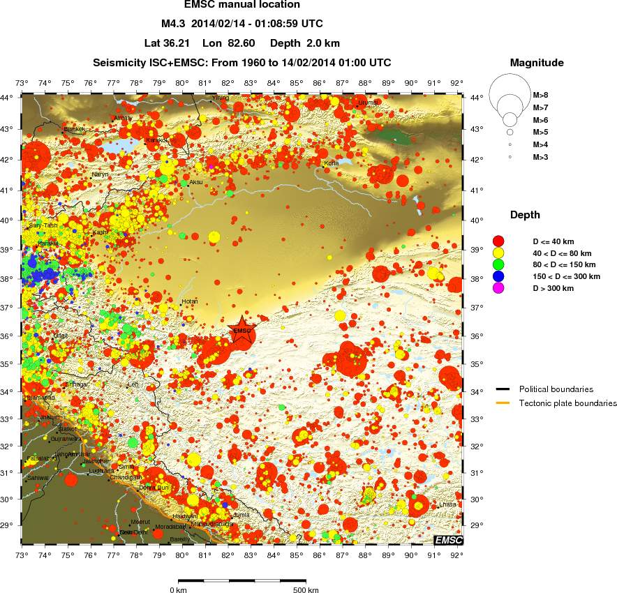 wide historical seismicity