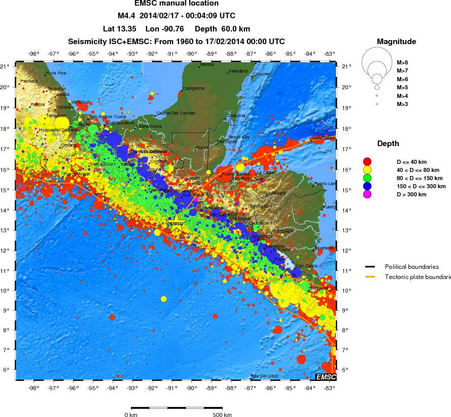 wide historical seismicity