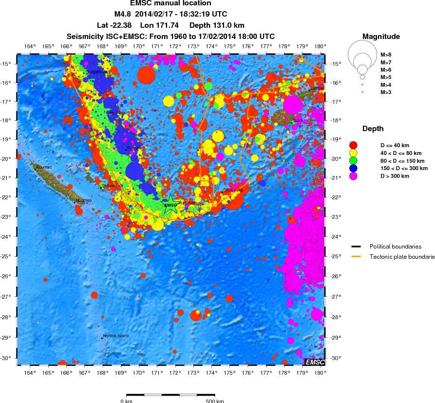 wide historical seismicity