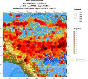 regional magnitude historical seismicity
