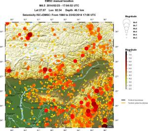regional magnitude historical seismicity